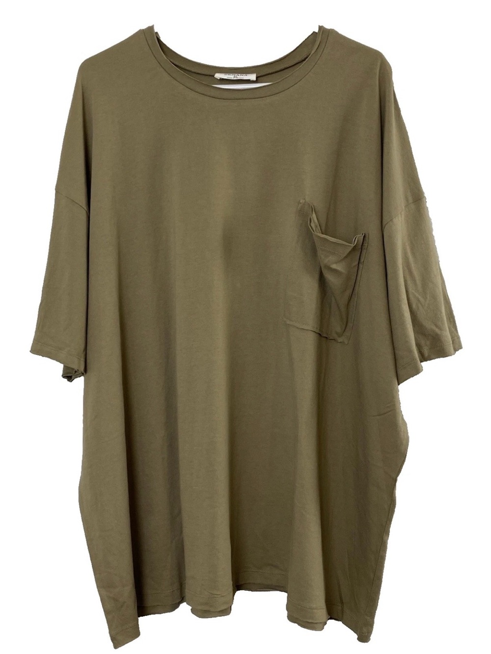 Zenana Raw Edge Oversized T-Shirt - XL